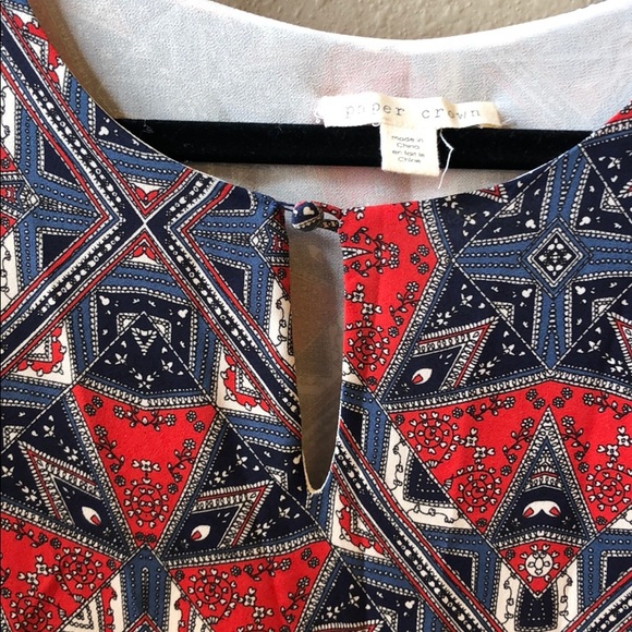 Paper Crown red and blue patterned dress - Picture 4 of 4